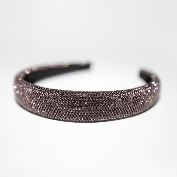 Grey Sparkly Rhinestone Headband Hair Accessory Bling - Picture 4 of 7